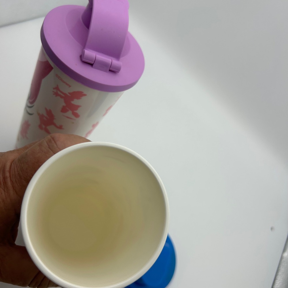 Tupperware Disney Donald & Daisy Duck 16oz Tumbler Set Flip Top Lids 2pc - Picture 6 of 6